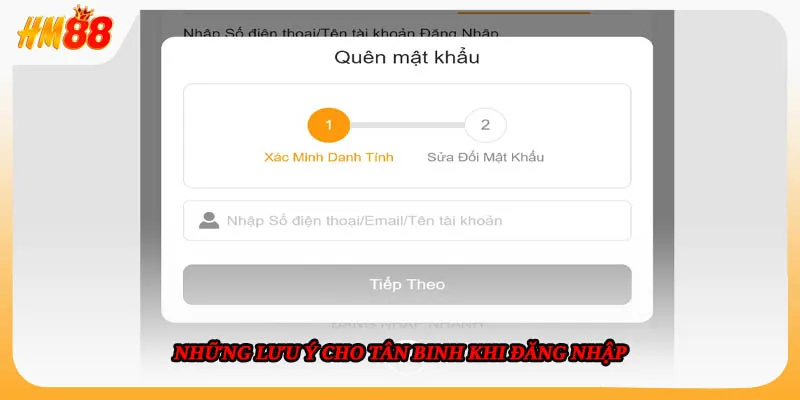 Những lưu ý cho tân binh khi đăng nhập